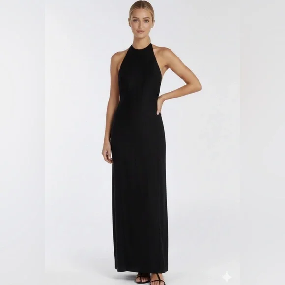 NWT | Dissh The Sarah Halter Maxi Dress in BlackUS Size 6 - Picture 2 of 13
